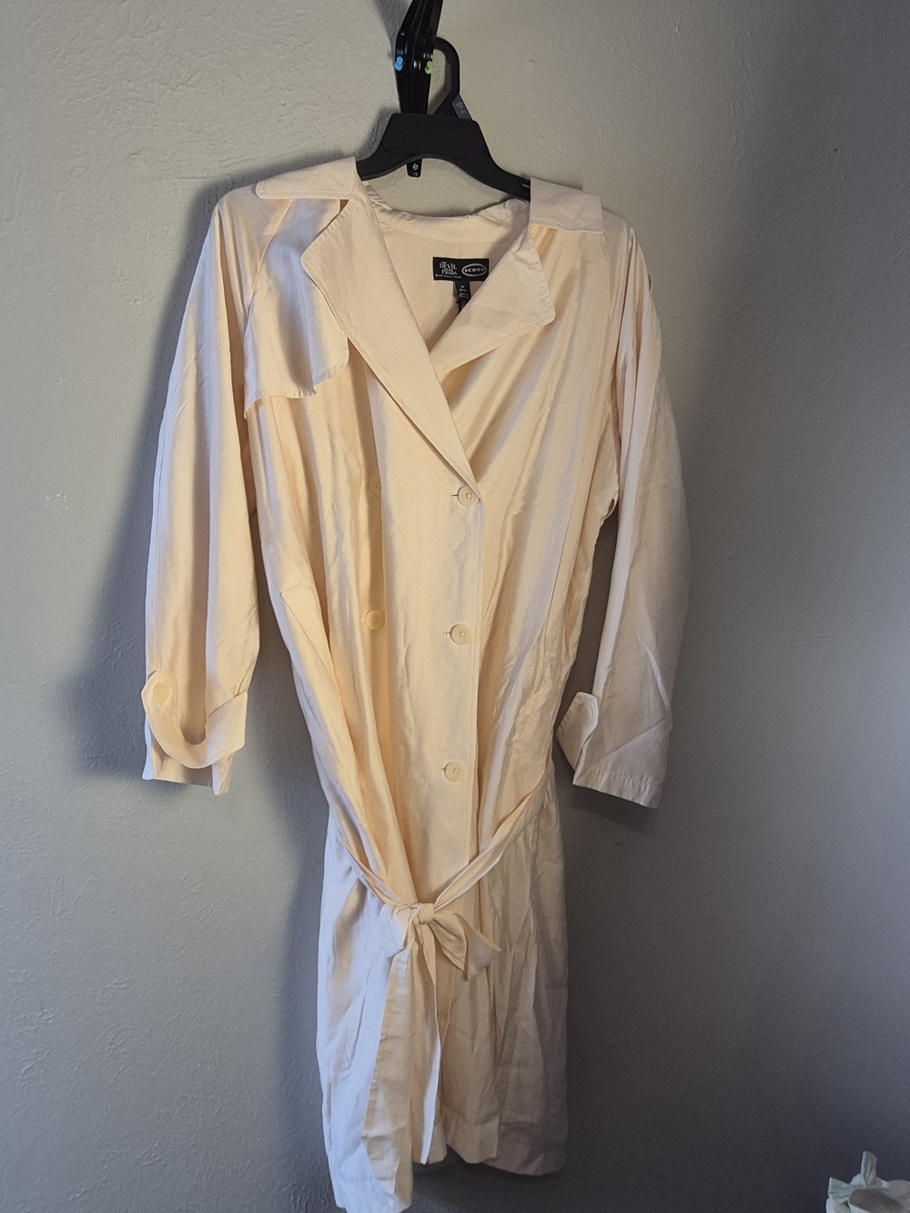 Prada Cream Belted Lightweight Trench Coat
